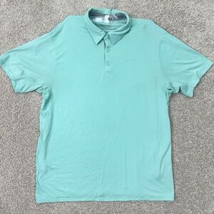 Patagonia Polo Shirt Mens Large Seafoam Green Tencel Blend Short Sleeve Stretch